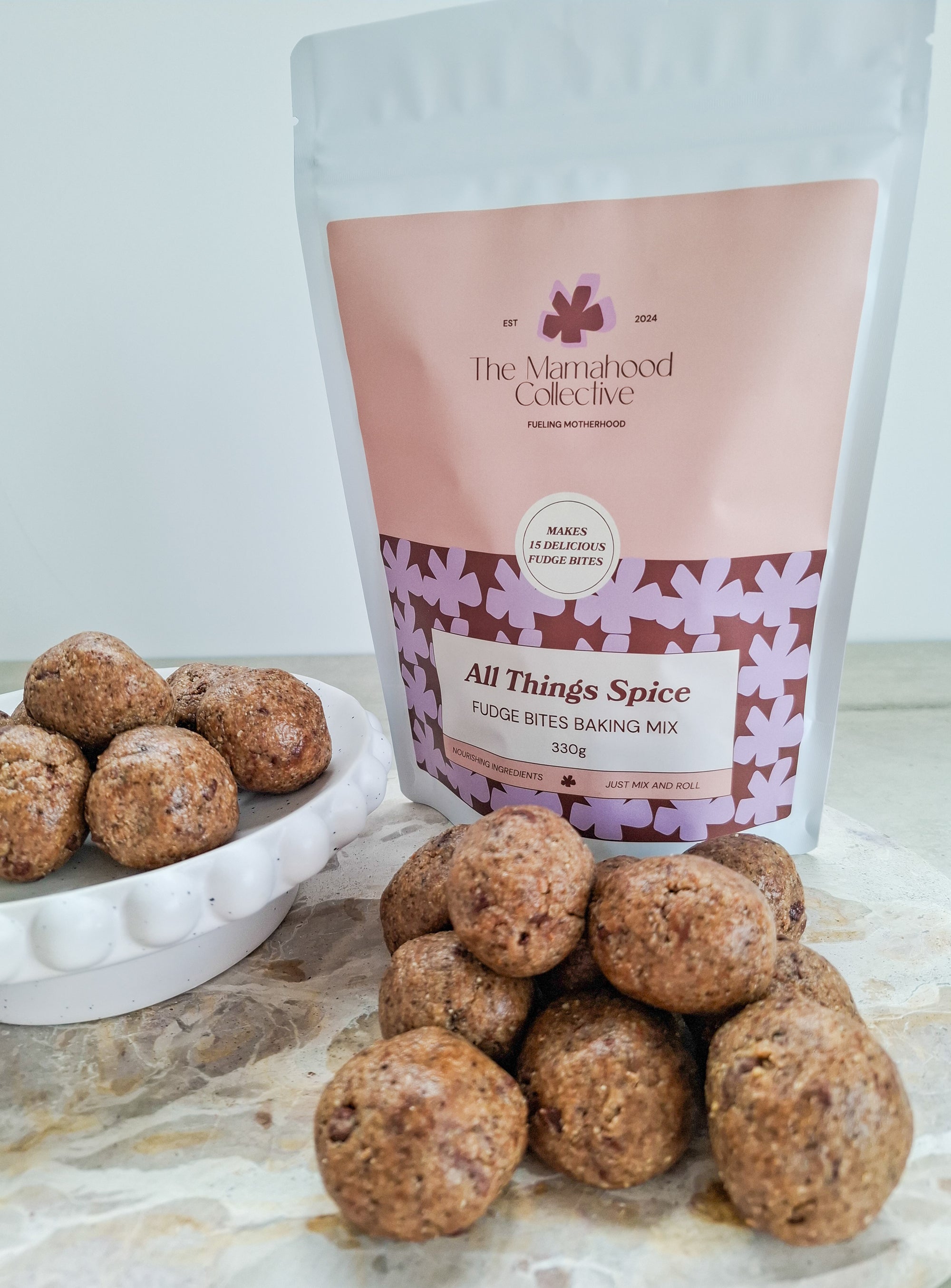 All Things Spice Fudge Bites, wholefood baking mixes that are quick and easy to make